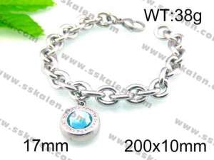 Stainless Steel Stone Bracelet - KB47674-Z