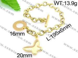 Stainless Steel Gold-plating Bracelet - KB47721-Z