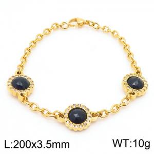 Stainless Steel Gold-plating Bracelet - KB47743-K