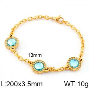 Stainless Steel Gold-plating Bracelet - KB47744-K