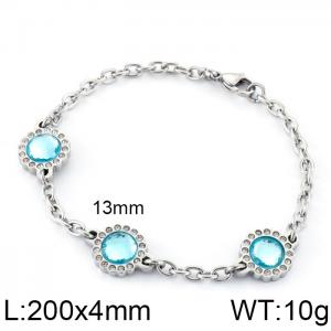 Stainless Steel Stone Bracelet - KB47745-K