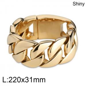 Men's Heavy Chunky Link Chain shiny polishing Bracelet - KB49305-D