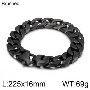 Casting Matte Frosted Denim Bracelet Creatively Dominant Men's Vintage Black-plating Bracelet - KB49340-D