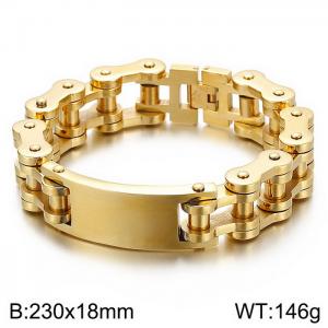 Stainless Steel Bicycle Bracelet - KB49372-D