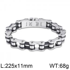 Black butterfly buckle bicycle chain men's bracelet Bicycle Bracelet - KB50134-K