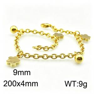 Stainless Steel Gold-plating Bracelet - KB51187-Z