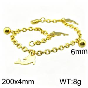 Stainless Steel Gold-plating Bracelet - KB51188-Z