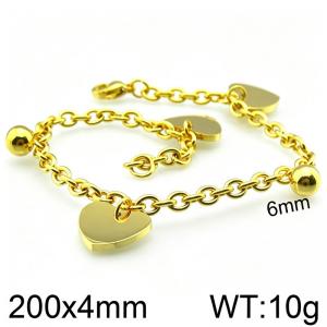 Stainless Steel Gold-plating Bracelet - KB51193-Z
