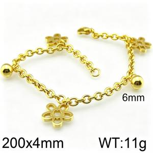 Stainless Steel Gold-plating Bracelet - KB51197-Z