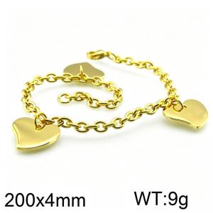 Stainless Steel Gold-plating Bracelet - KB51263-Z