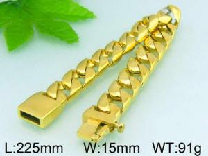 Stainless Steel Gold-plating Bracelet - KB52569-D