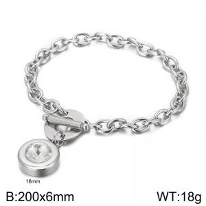 Stainless Steel Stone Bracelet - KB53402-Z