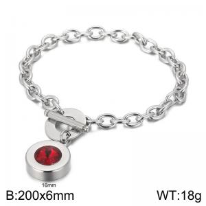 Stainless Steel Stone Bracelet - KB53403-Z