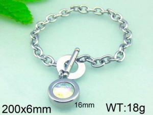 Stainless Steel Stone Bracelet - KB53405-Z