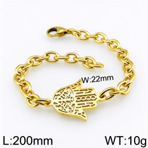 Stainless Steel Gold-plating Bracelet - KB54974-Z