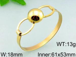 Stainless Steel Gold-plating Bangle - KB55599-MS