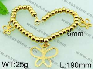 Stainless Steel Gold-plating Bracelet - KB56012-Z