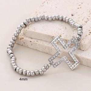 Stainless Steel Stone Bracelet - KB56175-Z