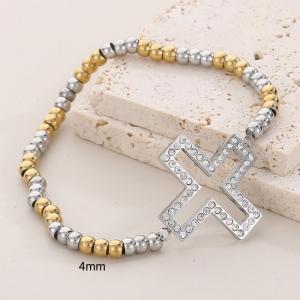 Stainless Steel Stone Bracelet - KB56176-Z