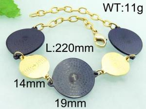 Stainless Steel Gold-plating Bracelet - KB56552-KD