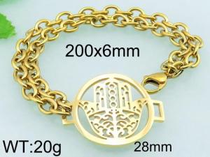 Stainless Steel Gold-plating Bracelet - KB57156-Z