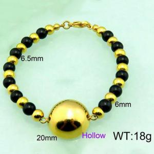 Stainless Steel Gold-plating Bracelet - KB57914-Z