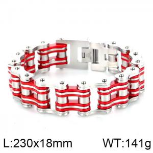 Stainless Steel Bicycle Bracelet - KB57959-BD