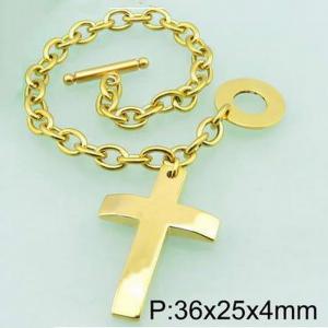 Stainless Steel Gold-plating Bracelet - KB58030-Z