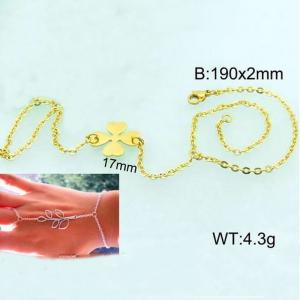 Stainless Steel Gold-plating Bracelet - KB58049-Z