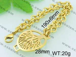 Stainless Steel Gold-plating Bracelet - KB58168-Z