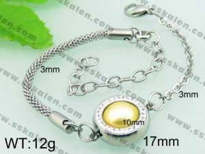 Stainless Steel Stone Bracelet  - KB58192-Z