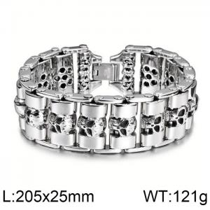 Stainless Skull Bracelet - KB58225-D