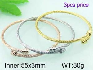 Stainless Steel Gold-plating Bangle - KB58256-WH