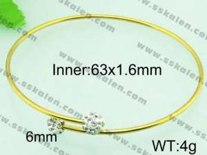  Stainless Steel Gold-plating Bangle - KB58382-Z