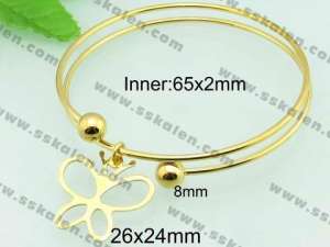 Stainless Steel Gold-plating Bangle - KB58901-Z