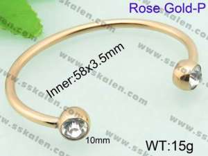 Stainless Steel Rose Gold-plating Bangle  - KB59072-Z