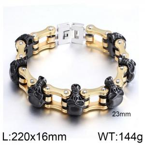 Stainless Skull Bracelet - KB59215-BD