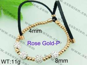 Stainless Steel Rose Gold-plating Bracelet  - KB59280-Z