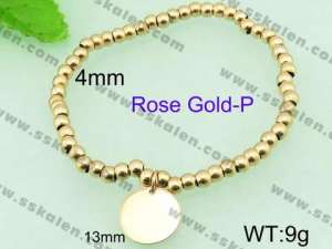 Stainless Steel Rose Gold-plating Bracelet  - KB59284-Z