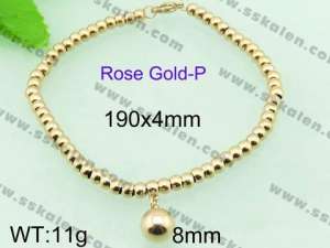 Stainless Steel Rose Gold-plating Bracelet  - KB59286-Z