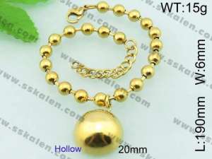 Stainless Steel Gold-plating Bracelet  - KB59379-Z