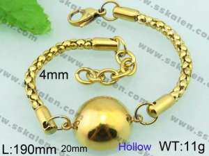 Stainless Steel Gold-plating Bracelet  - KB59383-Z