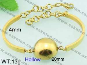 Stainless Steel Gold-plating Bracelet  - KB59384-Z