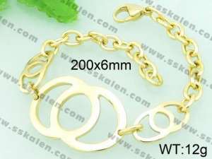 Stainless Steel Gold-plating Bracelet  - KB59605-Z