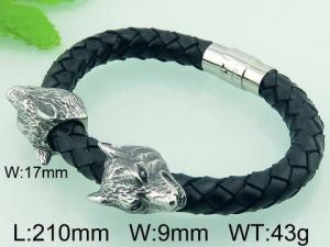 Leather Bracelet - KB60372-BD