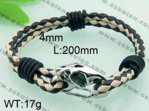 Leather Bracelet  - KB60376-BD