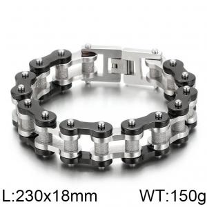 Stainless Steel Bicycle Bracelet - KB60378-BD