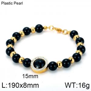 Stainless Steel Gold-plating Bracelet - KB60723-Z