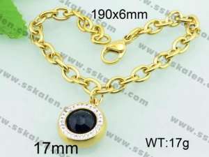  Stainless Steel Gold-plating Bracelet  - KB60733-Z