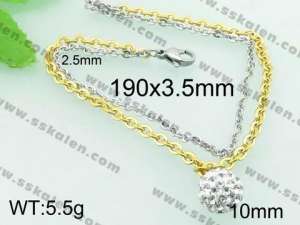 Stainless Steel Gold-plating Bracelet  - KB60758-Z